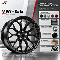 Jantes forgées Snowflake Mesh 18-22 pouces, finition noir brillant, 5x112 5x114.3 Monoblock VIW-156 pour BMW Audi Mercedes-Benz