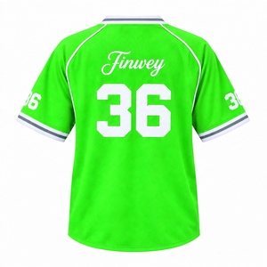 Camiseta Deportiva de Fútbol Verde Neón con Cuello en V, Alta Visibilidad, Transpirable, Uniforme de Equipo, Estilo Urbano, para Entrenamiento Activo - Product Image 3