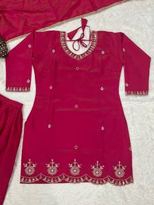 Ramdev Trading Designer Women's Modern Graduation Party Wear Set <b>Kurta</b>/Kurti Heavy Simmr <b>Silk</b> Quick Dry All Seasons - Product Image 4