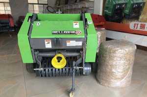 <b>Red</b> & Green Mini Round Pine Straw Baler Machine for Sale/Wheat Straw Baling Machine Cheap Price - Product Image 4