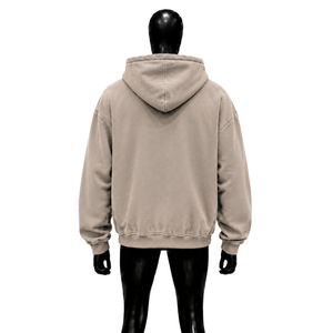 เสื้อฮู้ดดี้โอเวอร์ไซส์สีเทาอ่อนพรีเมียมใหม่ ผ้าฝ้ายเฟรนช์เทอร์รี่ ระบายอากาศได้ดี สวมใส่สบาย เหมาะสำหรับฤดูใบไม้ร่วง  ปักลายตามสั่ง - Product Image 2