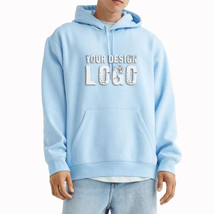 Sweat à capuche surdimensionné pour homme en molleton épais avec impression en silicone personnalisée – Streetwear décontracté haut de gamme - Product Image 4