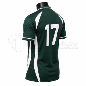 Camiseta de Fútbol Personalizada Verde y Blanca, Transpirable, Antibacteriana, 100% Poliéster, Sublimada, Uniforme Deportivo para Equipo - Product Image 4