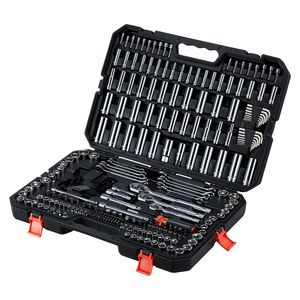 Set di Attrezzi per Riparazione Auto da 253 Pezzi, Kit Meccanico con Chiavi a Bussola SAE e Metriche da 1/4, 3/8, 1/2 Pollici, Cacciaviti per Riparazione Auto - Product Image 1
