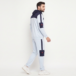 <b>Men</b>’s Color Block Tracksuit <b>Set</b> Hooded Zip Up Jacket & Cargo Jogger Pants Sportswear <b>Set</b> - Product Image 3