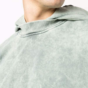 Sudadera con capucha de lavado ácido vintage con logotipo personalizado OEM a bajo precio para hombre, ropa urbana, bordado impreso, unisex, calidad premium. - Product Image 4