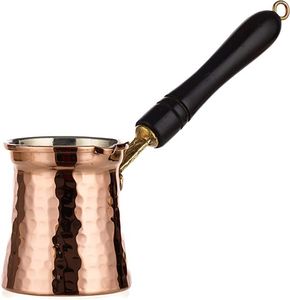 Copper Turkish Style <b>Coffee</b> Brewing Pot Arabic Greek <b>Coffee</b> <b>Maker</b> with Long Brass Handle Kitchen Serving Accessory - Product Image 2