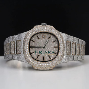 Reloj de pulsera de moda para hombre de acero inoxidable con diamante de moissanita, suministro al por mayor, disponible a buen precio - Product Image 4