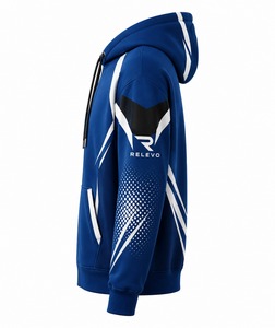 Sweat à capuche unisexe personnalisé en molleton de coton uni brodé, avec fermeture éclair, pour l'automne, en tissu tricoté décontracté - Product Image 3