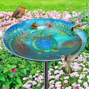 Fabricante Confiable: Baño para Pájaros de Metal con Acabado Elegante para Jardín, Césped, Balcón y para que los Pájaros beban agua. - Product Image 5