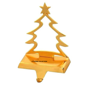 Gold Tree-Shaped <b>Stocking</b> <b>Holder</b> for Festive Parties Holiday Christmas Decor Budget-Friendly <b>Stocking</b> <b>Holder</b> Blank Sublimation - Product Image 1