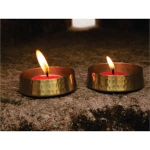 Luxury Hammered Brass Metal Tealight Candle Holder Vintage Gold Votive Candlestick Stand for Wedding Party Home Decor Holder - Product Image 1