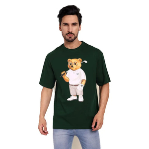 Camiseta de algodón 100% estilo streetwear con estampado gráfico para verano, camisetas para hombre, serigrafía, camiseta oversize de tela gruesa. - Product Image 1