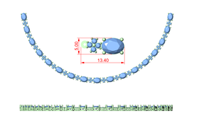 Collier Aura en or plaqué avec perle de diamant et pendentif en forme de poire - Product Image 5