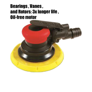 Ponceuses excentriques 12 000 tr/min 5 mm 3/16'' (5) avec moteur à palettes rotatives à aspiration centralisée, 5/6 tailles de disques pour outils pneumatiques automobiles RS01-C5 et RS01-C6 - Product Image 1