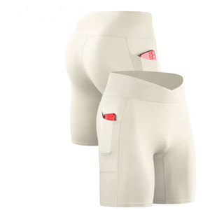 <b>Men</b> Solid High Waist <b>Compression</b> <b>Shorts</b> With Pockets Quick Dry Sporty Fitness Wear - Product Image 3