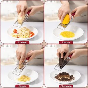 Rallador de Queso Profesional de Acero Inoxidable con Raspador de Limón, Herramienta de Cocina Manual para Rallar Queso, Chocolate y Limón - Product Image 2