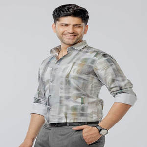 Camisas Casuales de Manga Larga para Hombre, Tejido Dobby, Transpirables y Antiarrugas, 100% Algodón Orgánico para Adolescentes - Venta al Por Mayor - Product Image 1