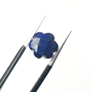 Fleur facettée en Lapis Lazuli naturel 10mm, pierre précieuse sculptée à la main, pierre brute pour la fabrication de bijoux, prix de gros en vrac - Product Image 2