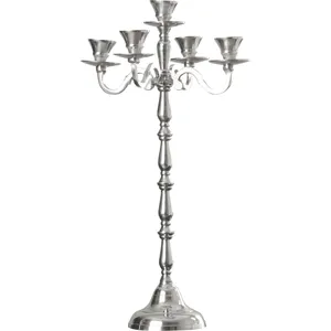 Porte-bougie en métal fait main, tendance actuelle, centre de table de luxe pour hôtel et mariage, populaire récemment - Product Image 4