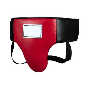 Protège-entrejambe de boxe en cuir PU pour homme, couleur unie, fermeture auto-agrippante réglable pour adultes, équipement de sécurité sportive - Product Image 4