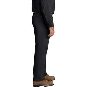 Pantalon de travail pour homme personnalisé, résistant aux taches, devant plat, noir, 30W X 32L pour vêtements de travail - Product Image 2