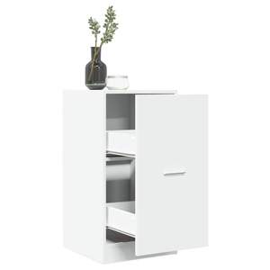 Armoire d'apothicaire de taille moyenne en bois d'ingénierie blanc pour salon - Product Image 1