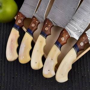 Juego de Cuchillos de Cocina Premium de 5 Piezas con Patrón Damasco, Cuchillos de Chef Hechos a Mano, Cuchillería Profesional con Mango Personalizado, Venta al Por Mayor - Product Image 3