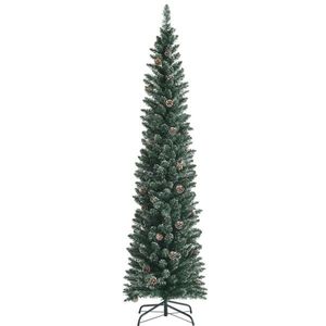 Albero di Natale Artificiale Verde da 2,10 m con 351 Rami Folli e 41 Pigne Realistiche, Alimentato a Batteria, Materiale PET e PVC - Product Image 2