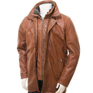 Veste en cuir pour homme de qualité supérieure, style streetwear, respirante, coupe-vent, imperméable, hiver, impression personnalisée, poches zippées - Product Image 1