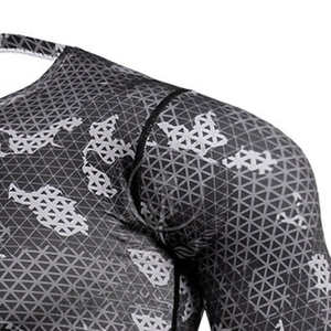 Service OEM – Nouveaux T-shirts de compression légers pour hommes, coupe classique, motif uni, en Spandex/Polyester écologique, haute qualité - Product Image 5