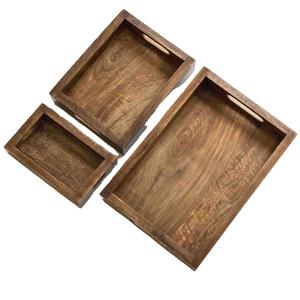 Platos para Servir de Varios Tamaños, Tablas de Madera para Charcutería, Platos Rectangulares de Madera de Acacia para Comida de Fiesta, Decoración del Hogar - Product Image 1
