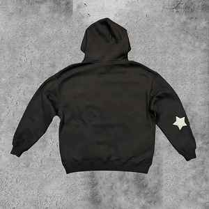 Ensemble de survêtement vintage unisexe en molleton avec impression numérique, comprenant un sweat à capuche et un pantalon de jogging, personnalisable avec logo, idéal pour l'entraînement hivernal - Product Image 4