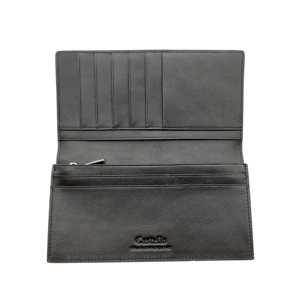 [TOP RANKING] Castello Genuine Cowhide Soft Leather Slim Long <b>Wallet</b> with Open Closure Unisex - Product Image 5