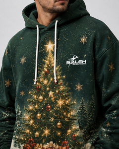 <b>Festive</b> Christmas <b>Hoodie</b> Unisex Winter Fleece Pullover Oversized Sweatshirt Holiday Graphic Street Fashion Clothing 100% Cotton - Product Image 5