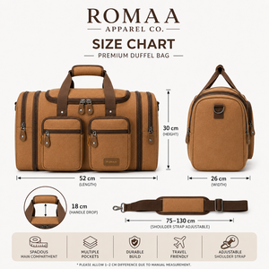 Bolsa de Lona Personalizada Color Café Marrón, Bolsa de Viaje con Múltiples Bolsillos, Correa de Hombro Ajustable, OEM - Product Image 2
