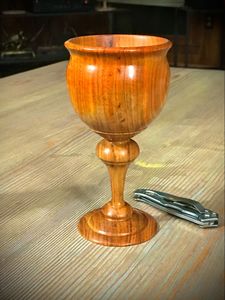 Wooden Wine Glass Handcrafted Olive Wood Drinking Cup Eco Friendly <b>Drinkware</b> for Home Party - Product Image 1