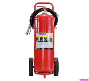 Extincteur à poudre ABC 50 kg sur chariot avec indice d'extinction 10A 144B C et garantie de 2 ans - Protection incendie moderne Vinafoam - Product Image 1