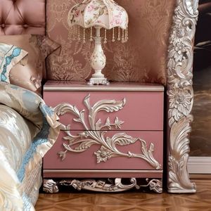 Offre Spéciale : Ensemble de Chambre Luxe Classique Mandarin Oriental Rose Sculpté, Lit Capitonnée Rembourré, Mobilier Royal Élégant - Product Image 3