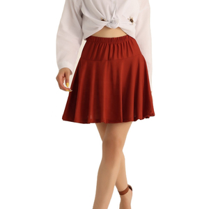 Jupe décontractée écologique pour femme, 100 % polyester, design portefeuille, taille haute, mini, grande taille, tendance pour l'extérieur, vente en gros - Product Image 6