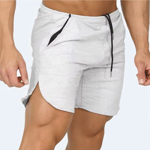 Shorts de bain décontractés pour hommes à taille mi-haute élastique, unis, doux, durables, respirants, écologiques, séchage rapide, service OEM, pour le cardio et le cyclisme - Product Image 4