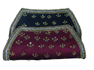 Pochette élégante en satin perlé pour soirée - Product Image 2