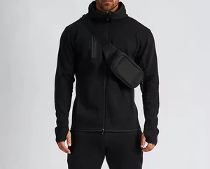 Outdoor Sportswear <b>Tracksuit</b> Men 2 Piece Gym Clothes Set Blank Mens <b>Tracksuit</b> Wholesale Hooded Jacket Sweatpants - Product Image 4