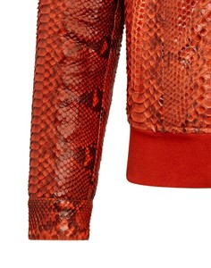 Custom Genuine Python Pattern <b>Leather</b> <b>Jacket</b> Men Premium Fashion Outerwear OEM ODM Factory Sample Service Available - Product Image 5