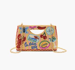 Bolso de Mensajero Bohemio Moderno Indio, Bordado a Mano, con Cuentas, Ligero, de Gran Capacidad, para Mujer, para la Noche - Product Image 4