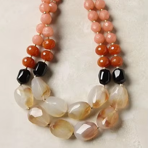 Collier de perles en résine, bijoux fantaisie pour femmes, fabrication indienne, cadeau, colliers de fête - Product Image 3