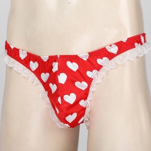 Bikini con stringhe e perizoma da uomo in pizzo con volant a taglio alto per indumenti da notte romantica notte di nozze - Product Image 3