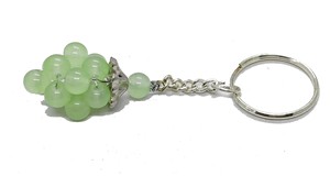 พวงกุญแจคริสตัลคุณภาพสูง หินอะเวนเจอรีนสีเขียว รูปทรงองุ่น ลูกปัดธรรมชาติจากจีน ของขวัญสำหรับผู้หญิง - Product Image 5