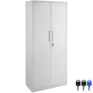 Armadio di Stoccaggio in Acciaio con 2 Porte Magnetiche e 4 Ripiani Regolabili - Armadio Metallico da 71 Pollici - Product Image 1