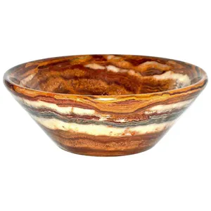 Centre de table en onyx, accessoire en pierre artisanal de luxe, bol en onyx marbré poli massif, prix de gros contemporain - Product Image 3